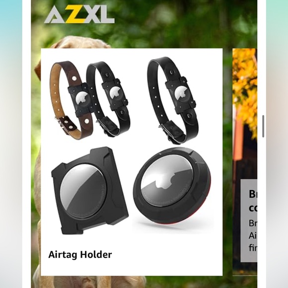 Dog Collar with Airtag Holder  (2 Pack Black & Brown, Large) - Picture 12 of 12